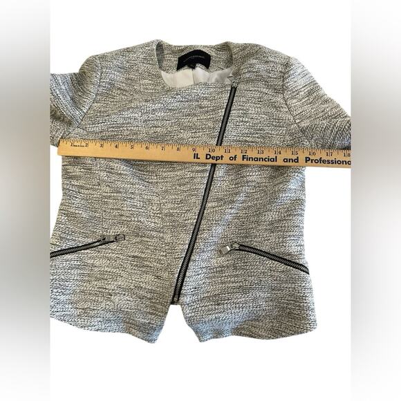 Banana Republic Asymmetric Zip Jacket Blazer Size 2 - Picture 3 of 10